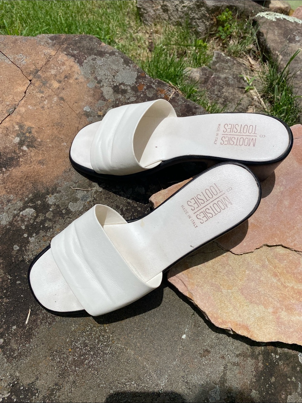 Mootsies Tootsies Cream Slide Mules